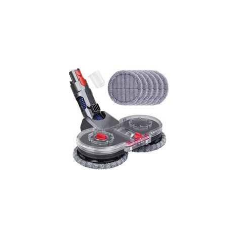 Tête de vadrouille électrique pour aspirateur Dyson V11 V10 V15 V8 V7 – Réservoir d'eau amovible – 6 tampons lavables – Articulation pivotante (1/4)