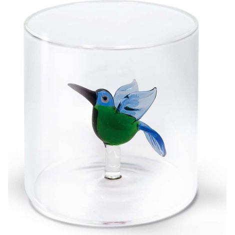 BICCHIERE IN VETRO BOROSILICATO 250ML COLIBRI