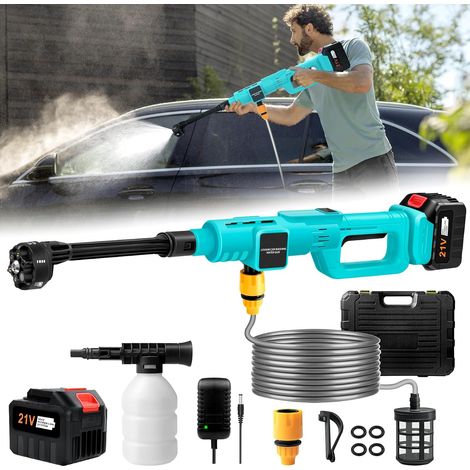 Nettoyeur haute pression sans fil de 900 psi, pistolet de nettoyeur haute pression alimenté par batterie 15 000 mAh (1/5)