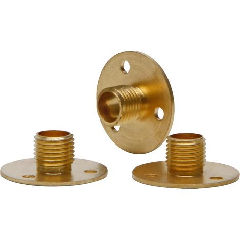 344801082 Lot de 3 supports pour douilles de lampe en métal, E14 et E27, dans un sac, couleur laiton
