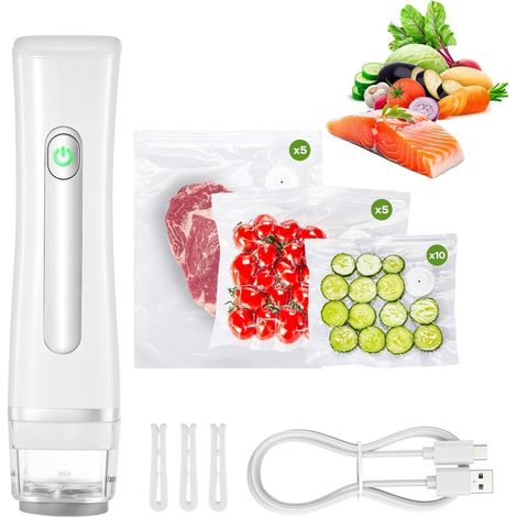 Machine Sous Vide Alimentaire transportable, Appareils de Mise Sous Vide pour Stockage Aliments, Sous Videuse (1/5)