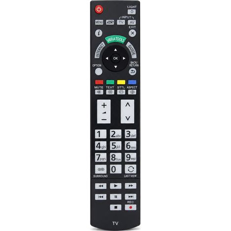 Télécommande TV Compatible avec Panasonic N2QAYB000715, Sans Configuration (1/5)