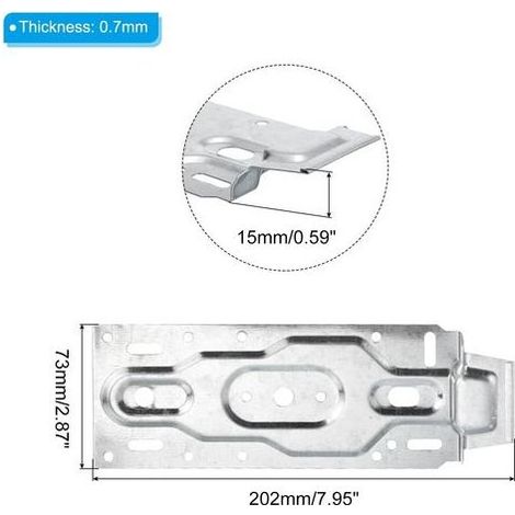 Air Climatiseur Mur Montage Support, 2 Paire Interne Unité Universelle suspendre Plaque Crochet Support Support Planche Pièce Accessoires pour HVAC (1/5)