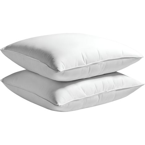 Lot de 2 Oreillers Microfibres Moelleux Réglable en Hauteur, Ajustables avec Rembourrage Inclus - 65x65 cm (1/5)