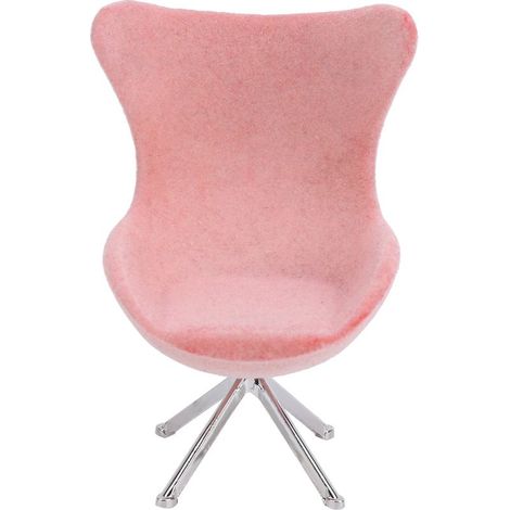 Chaise miniature, canapé miniature floqué, modèle de meuble décoratif, échelle 1:12, accessoire pour maison de poupée, rose (1/5)