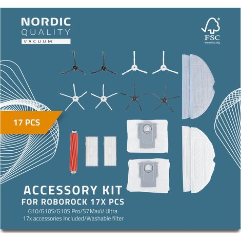 Kit accessori aspirapolvere a4tech Nordic Quality bianco silicone