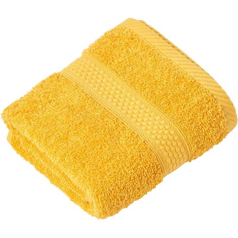 HOMESCAPES Turkish Cotton Hand Towel, Ochre