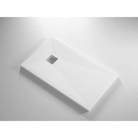Receveur de douche Resine DUC Blanc - 100x200 cm - Grille + Valve OFFERTE (1/5)