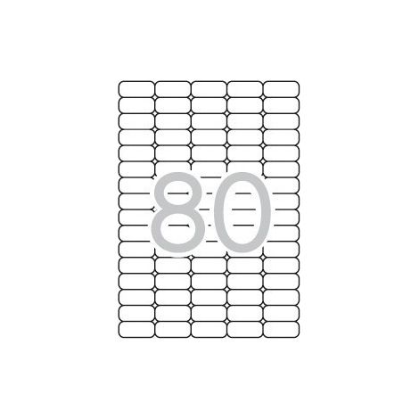 Etiqueta adhesiva apli 35,6x16,9 mm fotocopiadora laser inkjet caja 25 hojas din a4 con 2000 etiquetas (1/2)