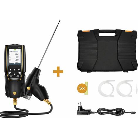 Analyseur de combustion Testo 310 II connecté – Mesure O2, CO, CO2, température – Affichage via App testo Smart – Pour chauffagistes