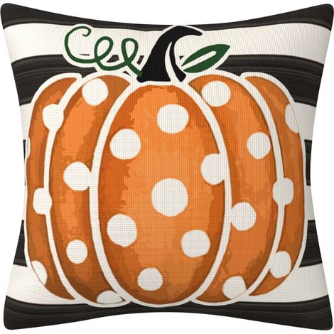 Housse De Coussin - Lin - Double Face - Motif Feuille D'érable - 45 x 45 cm - Pour Canapé Fauteuil Extérieur Jardin Terrasse (1/2)