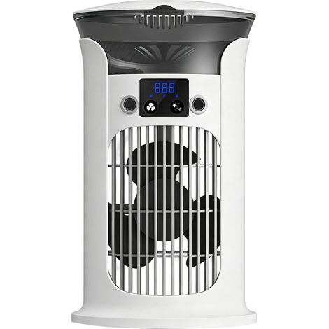 Rafraîchisseur D'Air, Climatiseur Mobile Portable USB Avec Brumisateurs - Ventilateur Refroidisseur D'Air 3 Vitesses, Mini Climatiseur Silencieux Avec 7 Couleurs LED Pour Bureau Chambre (1/5)