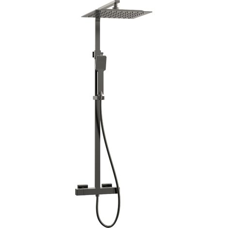 Essebagno Colonne de douche thermostatique 300 Quartos gun métal