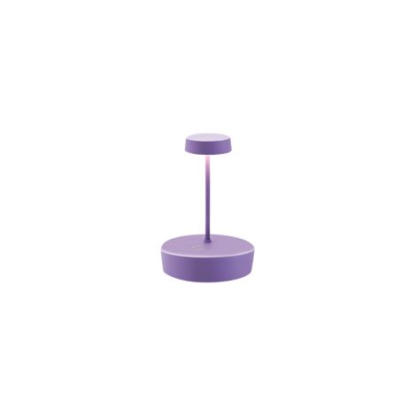 Lampe de table LED Swap mini pro lilas, rechargeable et dimmable