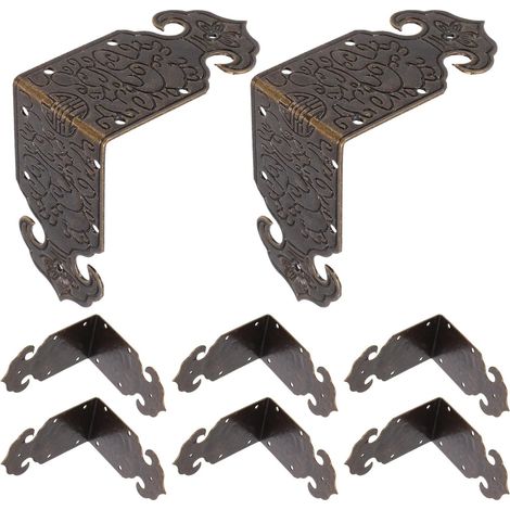 Vintage Eckenschützer aus Metall für Holzkisten 8 Stück 2 5