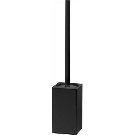 Porte-brosse WC vertical en acier inoxydable pour le rangement et l'organisation de la salle de bain (noir) (1/5)