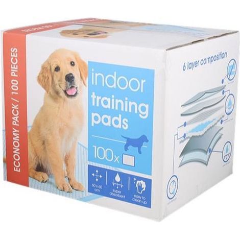 Tapis d'apprentissage pour chiots - Toilettes pour animaux - Apprentissage de la propreté - Tapis pour chiots - 100 pièces - 60 x 60 cm - Taille L - Tapis d'apprentissage pour chiots - Toilettes pour (1/3)