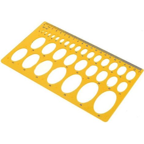 Gabarit ellipse 21cm/25cm, règle mécanique pour dessin technique, gabarit ovale et rond de précision. (1/4)