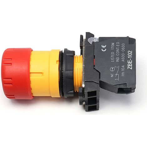 XB5-AS442 Emergency Stop Button Switch, 22mm mounting diameter (ZBE) (1/4)