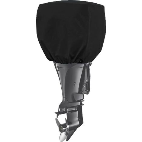 Protective cover for outboard motors, 210D Oxford fabric, waterproof, for motors up to 74 x 46 x 58 cm (100-150 hp), black (1/4)