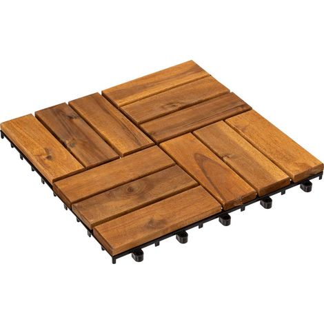 9 piastrelle di acacia 30x30cm - Intex