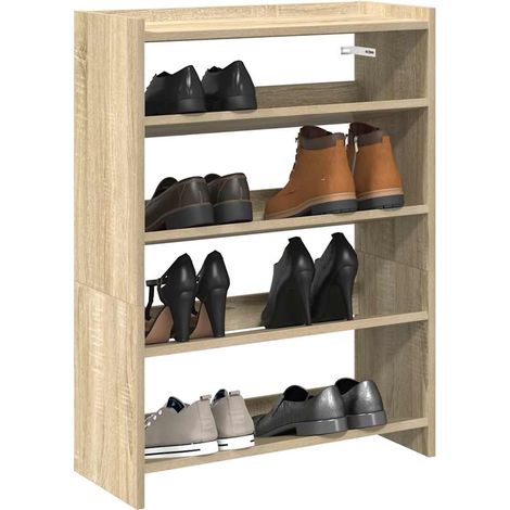 Schuhregal Sonoma-Eiche 60x25x81 cm Holzwerkstoff