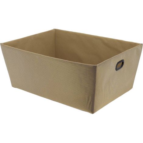 Ankleidekorb aus polyester l32,5xp45xh18 cm - vergoldet - Tendance