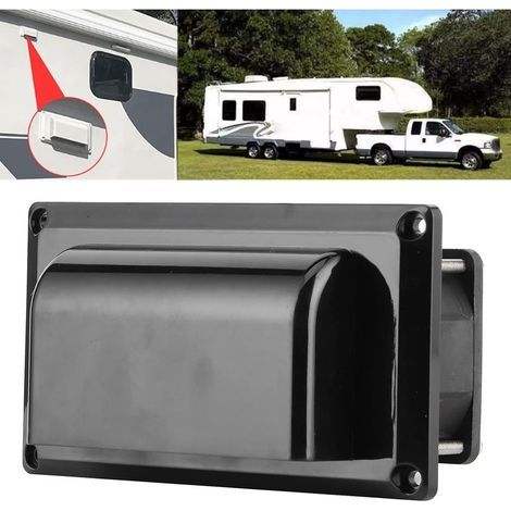 Extracteur d'Air,12V 25W Ventilateur d'Extraction Latérale,Ventilation Caravane Camping car Remorque RV pour Campeur Bateau Marine Yacht Noir 123x163mm (1/5)