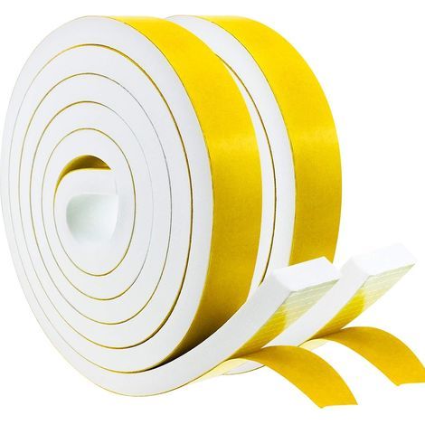 Rollen Isolierdichtung, selbstklebender Gummischaum 20 mm x 10 mm, Luft- und Schallabdichtung, für Türen und Fenster (1/5)