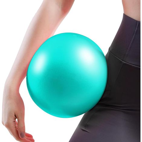 Ballon Pilates Petite, 25 cm Balles d'exercices Fitness avec Paille de Gonflage, Soft Gymnastique Yoga Ball pour la Maison,Le Fitness, l'entraînement d'équilibre