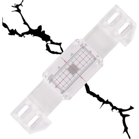 Fissuromètre pour surveillance des fissures – Résolution 0,5 mm – Plage verticale 10 mm – Précision 1 mm – Outil d'enregistrement pour murs (1/5)