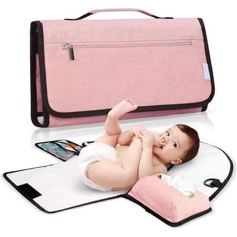 Fasciatoio portatile, kit per il cambio del pannolino, fasciatoio da viaggio leggero e portatile, perfetto per la casa e per l'uso all'aperto. (1/4)