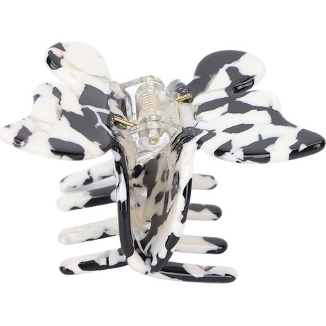Pinces à cheveux papillon pour femme, clips décoratifs en forme de papillon, accessoires de coiffure blanc et noir, lot de serre-cheveux élégants pour mise en plis. (1/5)