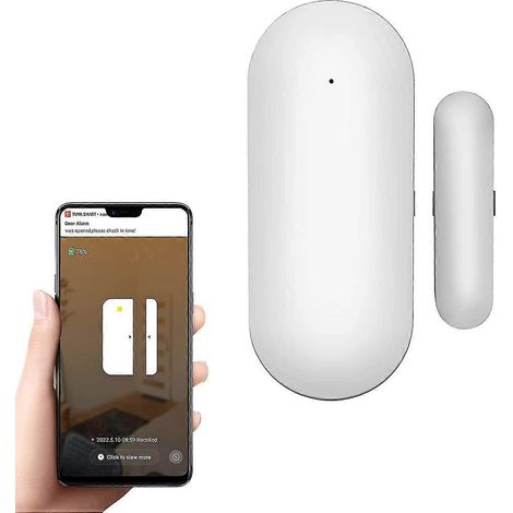 Kit d'alarme sans fil pour la maison, capteur de porte/fenêtre Wi-Fi, détection intelligente de l'état des portes, notification sur téléphone, compatible avec l'application Smart Life (1/5)