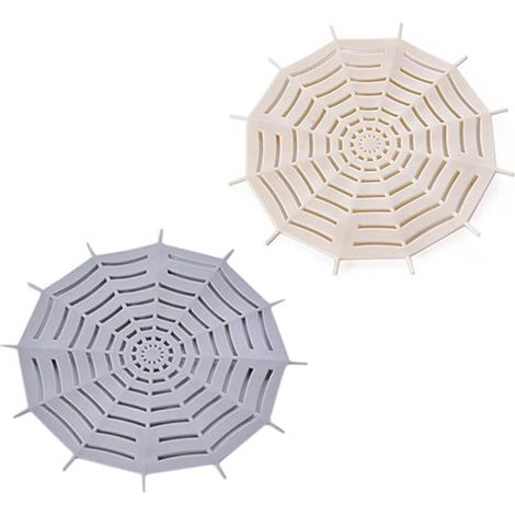 Set mit 2 Filtern, Abflussrost, Filter mit starken Saugnäpfen, leicht zu reinigender Filter, Abflussrost, Badezimmer-Abflussrost, 15,8 x 15,8 cm (1/5)