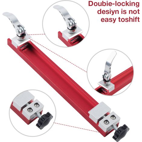 Règle rouge pour machine de découpe, réglage fixe, outil portable de travail du bois, base modifiée pour coupeuse de panneaux, accessoires