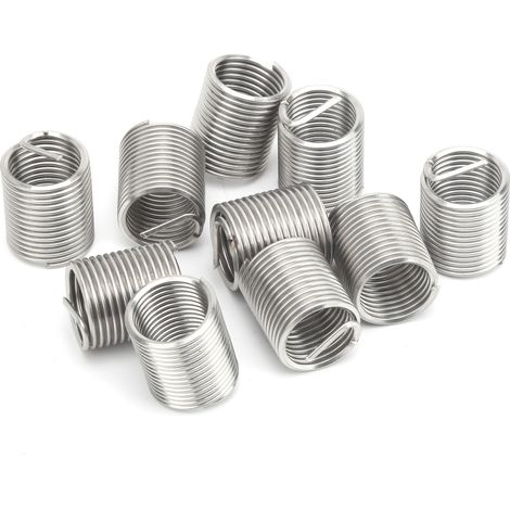 Lot de 10 inserts de réparation de filetage, manchons de protection pour fil d'acier, fixation M18 x 2,0 x 2D