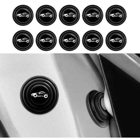 Lot de 10 amortisseurs de porte de voiture avec isolation phonique et joint d'étanchéité noir (1/5)