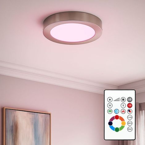 RGB LED Decken Lampe Wohn Zimmer Strahler Flur Leuchte Farbwechsel Dimmer Fernbedienung Eglo 78767
