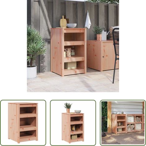 vidaXL Armoire cuisine chêne brun - Armoire de cuisine Chêne brun 55 x 55 x 92 cm Pin massif (1/5)