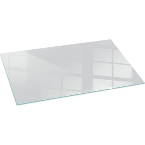 Funkenschutzplatte für Kamin Dekorative Glas Glasbodenplatte Glasboden Hartglas Farbe Grau 100x50 cm