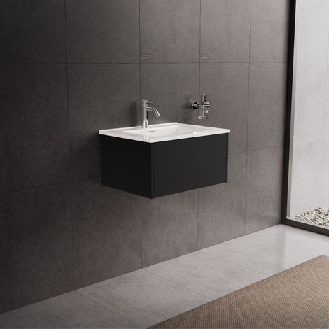 Inda - Meuble de salle de bain 1 tiroir L.60 avec vasque (1/5)