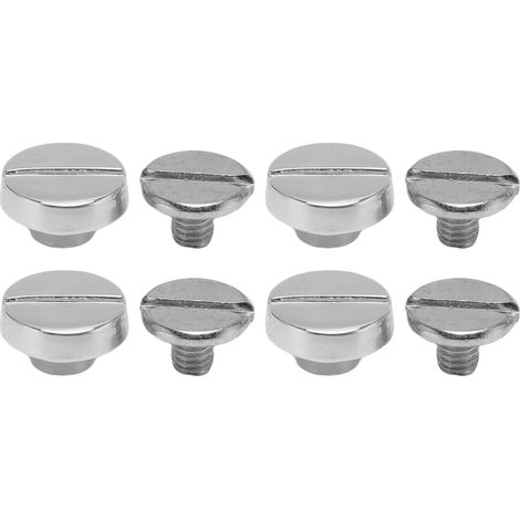 50er-Set Flachschlitz-Metallnieten für Gürtelriemen, Kragen, Buchbinderei, Lederarbeiten, Silber, 8 mm (1/5)
