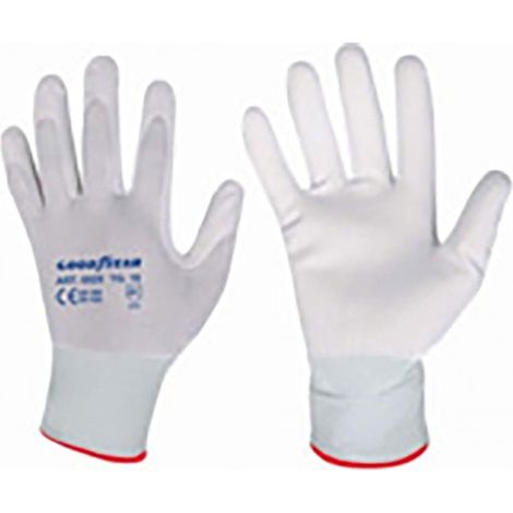 Goodyear guanti in poliestere e poliuretano taglia 8 colore bianco, guanti d lavoro (1/3)