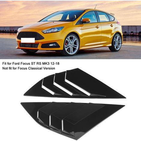 1 Paar Heckscheiben-Zierlamellen passend für Ford Focus ST RS MK3 12-18, glänzend schwarz (1/5)