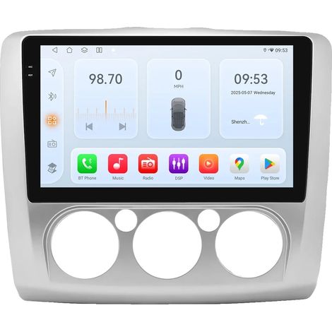 CarPlay, lettore multimediale, sistema di navigazione, compatibile con Ford Focus 2 3 Mk2 Mk3 2004-2011, QS4 S (1/2)