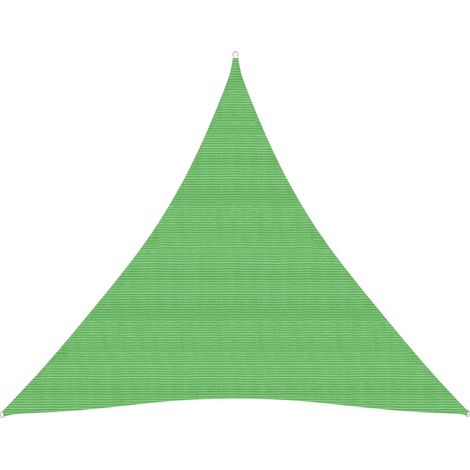 Toldo de vela HDPE verde claro 160 g/m? 4x4x4 m (1/5)