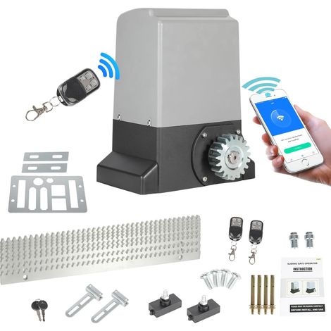 Opérateur de porte coulissante 550 W avec télécommande - Ouvre-porte de garage Wi-Fi avec application - Pour portail coulissant - Jusqu'à 1200 kg ou 12 m (1/5)