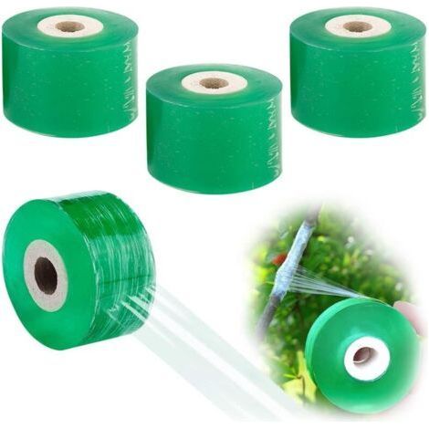 PA Ruban de Greffage Auto-Adhésif Étirable PVC 4 Pièces pour Arbres Fruitiers et Réparation de Plantes (1/4)