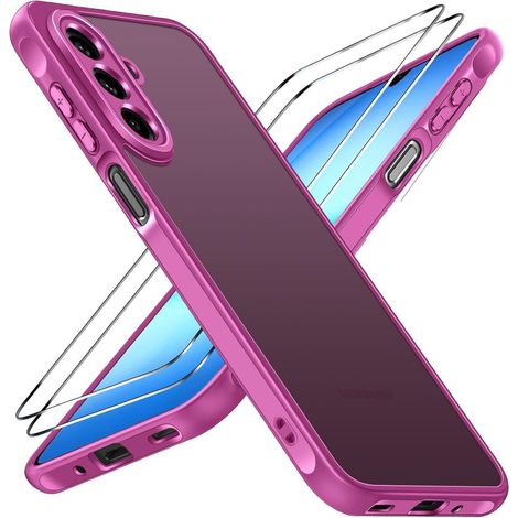 Coque Samsung Galaxy A17 4G/5G rose, protection militaire anti-chocs, 2 verres trempés (1/5)